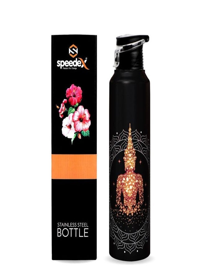 Speedex Water Bottle 1 LTR, Meet Your Soul, Stainless Steel, 1 Litre Flipper Bottles for Girls, Boys, Adults & Kids, Gym, Sports, Fridge Use, Perfect for School & Office - Single Bottle Set, 1000 ml - Image 1